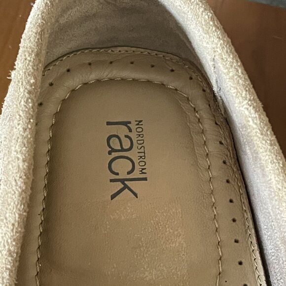 NEW Nordstrom Rack Men's Leather Driving Loafers Size 11.5M Tan Brazil Buckle - Picture 5 of 16